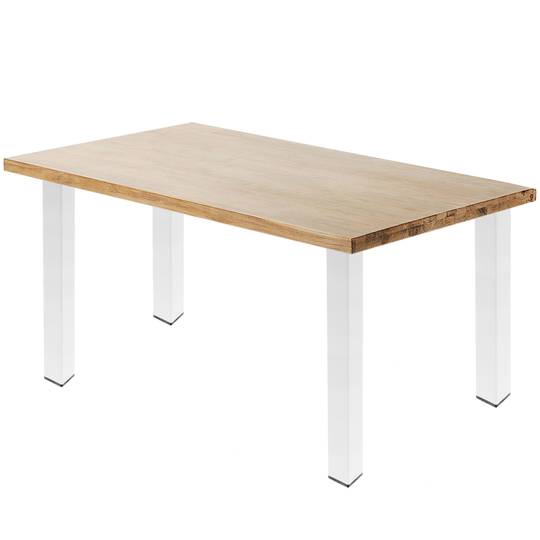 Gambe quadrato. Piedini da tavolo per mobili e scrivania in acciaio bianco  75cm 4-pack - Cablematic