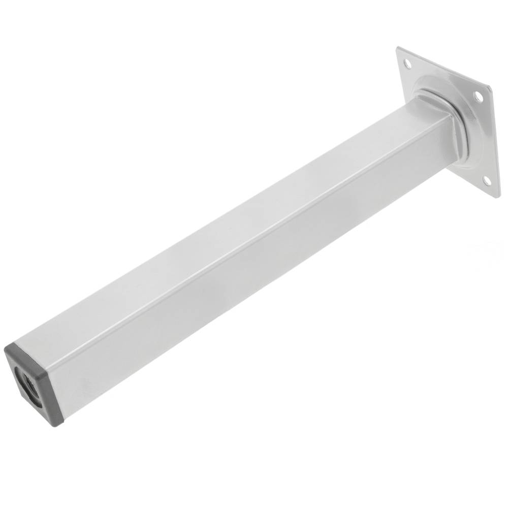 Pies cuadrados para mesa y mueble. Patas en acero cromado de 75cm 4-pack