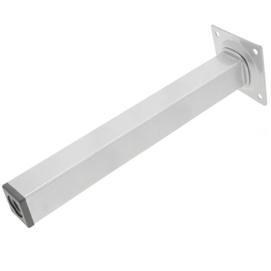 Pies cuadrados para mesa y mueble. Patas en acero cromado de 75cm 4-pack