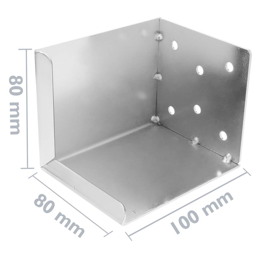 Patas cúbicas. Pés de mesa para armários e móveis de aço inoxidável 10cm 4-pack