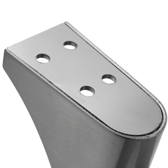 Pies redondeados para mesa y mueble. Patas en acero inoxidable de 104mm 4-pack