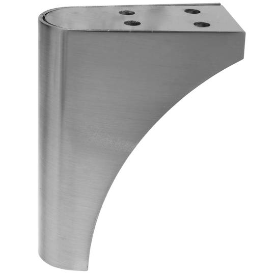 Pies redondeados para mesa y mueble. Patas en acero inoxidable de 104mm 4-pack