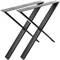 Table legs in 'X' for desks made of black steel 680 x 80 x 710 mm 2-pack