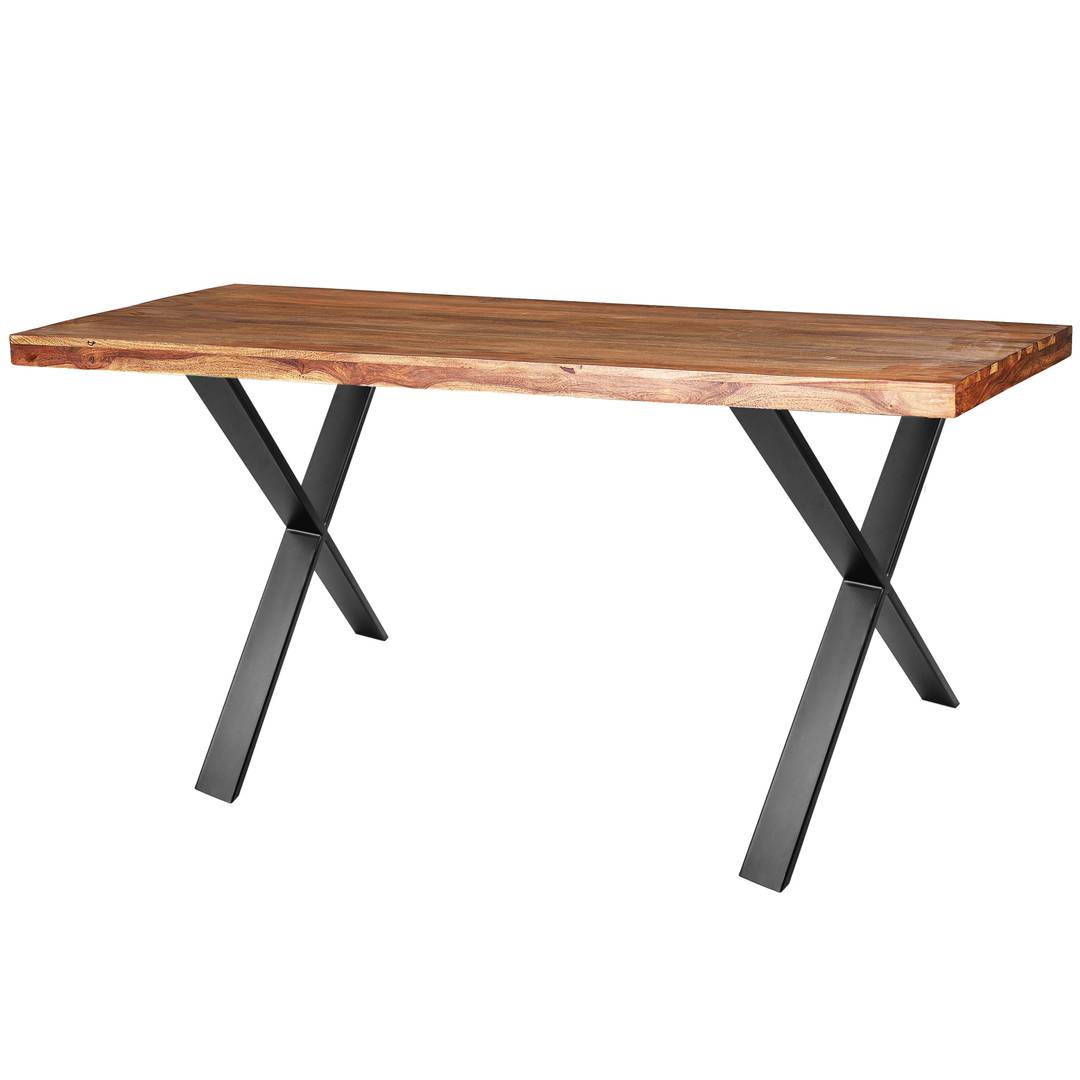 Table legs in 'X' for desks made of black steel 680 x 80 x 710 mm 2-pack