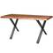Table legs in 'X' for desks made of black steel 680 x 80 x 710 mm 2-pack