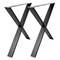 Table legs in 'X' for desks made of black steel 680 x 80 x 710 mm 2-pack