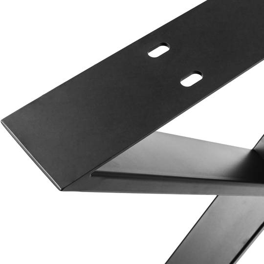 Table legs in 'X' for desks made of black steel 680 x 80 x 710 mm 2-pack