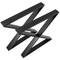 Peus en 'X' per a taula. Potes en acer negre 680 x 80 x 710 mm 2-pack amb base horitzontal