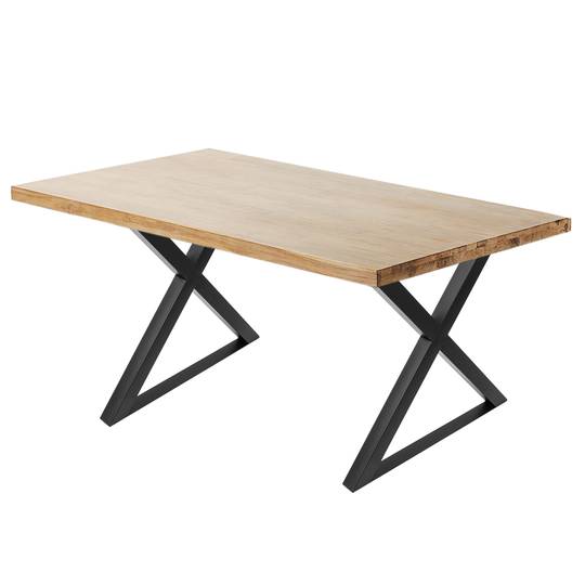 Pies en 'X' para mesa. Patas en acero negro 680 x 50 x 710 mm 2-pack