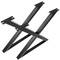 Pies en 'X' para mesa. Patas en acero negro 680 x 50 x 710 mm 2-pack