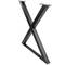 Pies en 'X' para mesa. Patas en acero negro 680 x 50 x 710 mm 2-pack