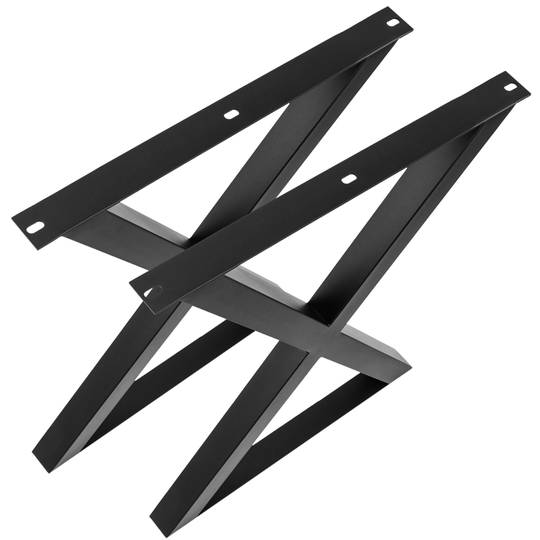 Pés de mesa em 'X'. Patas de aço 590 x 50 x 710 mm 2-pack