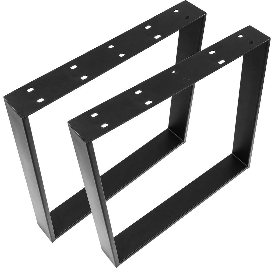 Pieds rectangulaire de table en acier 800 x 80 x 730 mm 2-pack