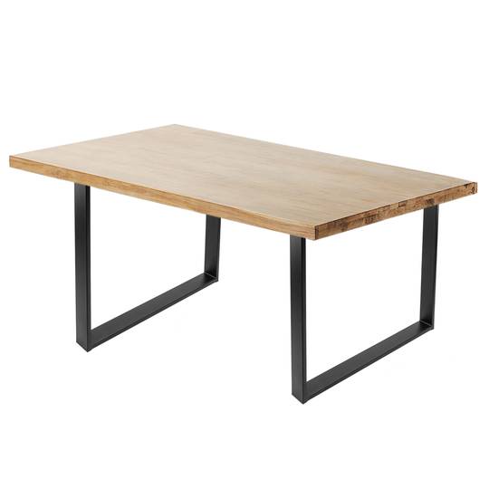 Pies rectangulares para mesa. Patas en acero negro 680 x 80 x 710 mm 2-pack, base 700 x 100 mm