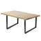 Pies rectangulares para mesa. Patas en acero negro 680 x 80 x 710 mm 2-pack, base 700 x 100 mm