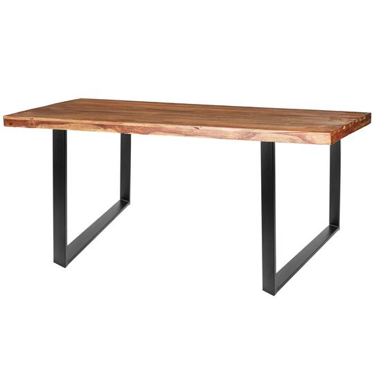 Pies rectangulares para mesa. Patas en acero negro 680 x 80 x 710 mm 2-pack, base 700 x 100 mm