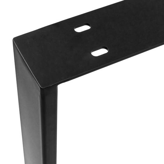 Pies rectangulares para mesa. Patas en acero negro 680 x 80 x 710 mm 2-pack, base 700 x 100 mm