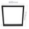 Peus rectangulars per a taula. Potes en acer negre 680 x 80 x 710 mm 2-pack, base 680 x 80 mm