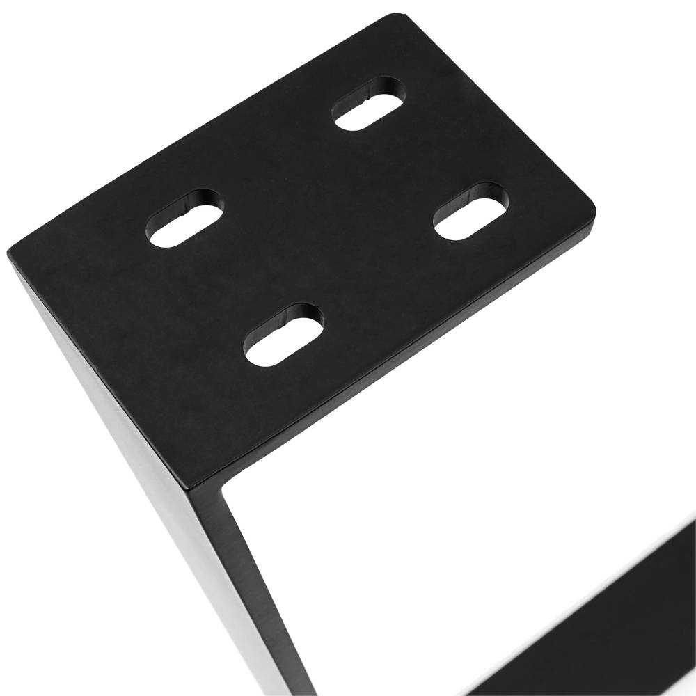 Rectangular table legs for desks made of black steel 700 x 80 x 710 mm 2-pack