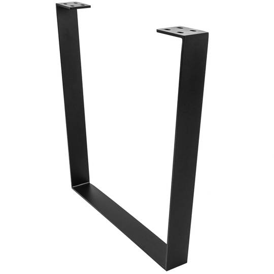 Rectangular table legs for desks made of black steel 700 x 80 x 710 mm 2-pack