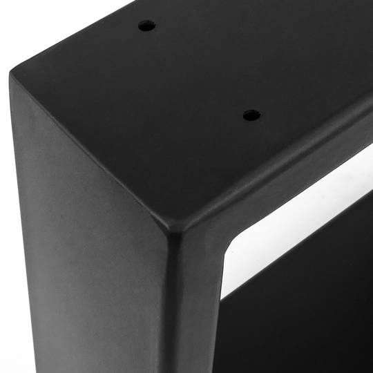 Rechthoekige tafel en bankvoeten. Voeten in zwart staal 250 x 80 x 200 mm 2-pack