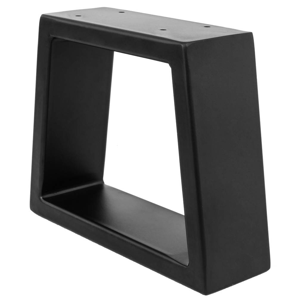 Rechthoekige tafel en bankvoeten. Voeten in zwart staal 250 x 80 x 200 mm 2-pack