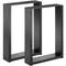 Pieds rectangulaire de petite table et banc en acier 300 x 80 x 430 mm 2-pack, tubes 80 x 20 mm