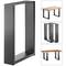 Pieds rectangulaire de petite table et banc en acier 300 x 80 x 430 mm 2-pack, tubes 80 x 20 mm