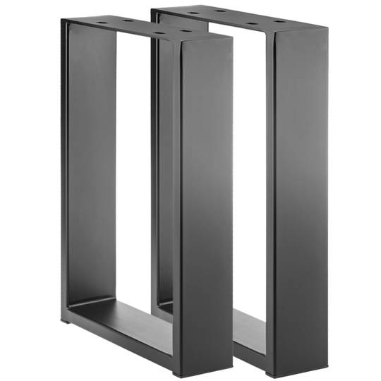 Pieds rectangulaire de petite table et banc en acier 300 x 80 x 430 mm 2-pack, tubes 80 x 20 mm