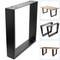 Rectangular legs for small table of black steel 400 x 80 x 430 mm 2-pack, tubes 80 x 20 mm