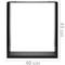 Rectangular legs for small table of black steel 400 x 80 x 430 mm 2-pack, tubes 80 x 20 mm