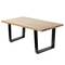 Rectangular legs for small table of black steel 400 x 80 x 430 mm 2-pack, tubes 80 x 20 mm