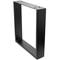 Rectangular legs for small table of black steel 400 x 80 x 430 mm 2-pack, tubes 80 x 20 mm