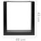 Prostokątne nóżki do stołu i ławy. Stopy z czarnej stali 400 x 80 x 430 mm 2-pak, rury 80 x 40 mm