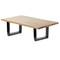Prostokątne nóżki do stołu i ławy. Stopy z czarnej stali 400 x 80 x 430 mm 2-pak, rury 80 x 40 mm