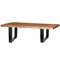 Prostokątne nóżki do stołu i ławy. Stopy z czarnej stali 400 x 80 x 430 mm 2-pak, rury 80 x 40 mm