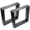 Prostokątne nóżki do stołu i ławy. Stopy z czarnej stali 400 x 80 x 430 mm 2-pak, rury 80 x 40 mm