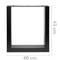 Beine für kleiner Tisch rechteckig aus Stahl 400 x 80 x 430 mm 2-pack, Röhren 80 x 40 mm