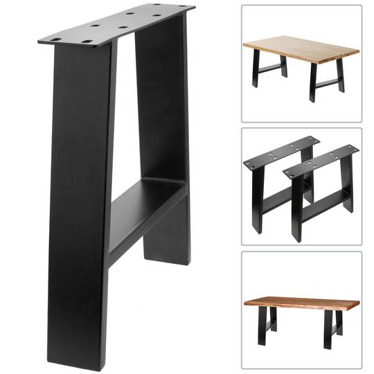 Patas retangulares. Pés de mesinha e bancada de aço 400 x 80 x 430 mm 2-pack