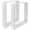 Rectangular legs for small table of white steel 300 x 80 x 430 mm 2-pack
