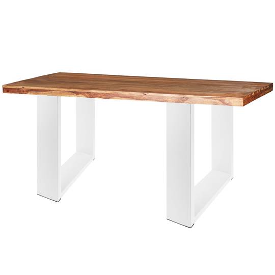 Rectangular legs for small table of white steel 300 x 80 x 430 mm 2-pack