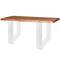 Rectangular legs for small table of white steel 300 x 80 x 430 mm 2-pack