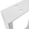 Rectangular legs for small table of white steel 300 x 80 x 430 mm 2-pack