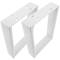 Rectangular legs for small table of white steel 300 x 80 x 430 mm 2-pack