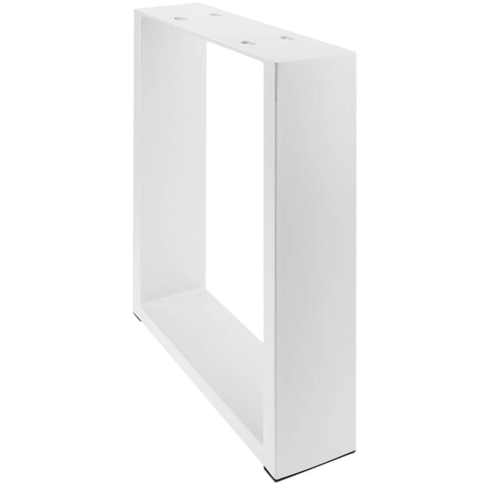 Rectangular legs for small table of white steel 300 x 80 x 430 mm 2-pack