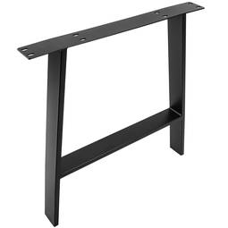 Prostokątne nóżki stołowe. Nogi z czarnej stali 695 x 85 x 730 mm 2-pak