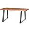 Prostokątne nóżki stołowe. Nogi z czarnej stali 700 x 85 x 730 mm 2-pak
