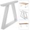 Rectangular feet for table and stool. White steel legs 300 x 80 x 430 mm 2-pack
