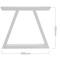 Rectangular feet for table and stool. White steel legs 300 x 80 x 430 mm 2-pack