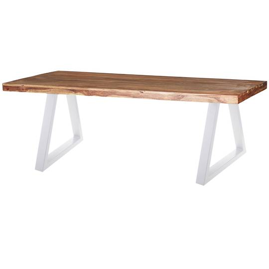 Rectangular feet for table and stool. White steel legs 300 x 80 x 430 mm 2-pack